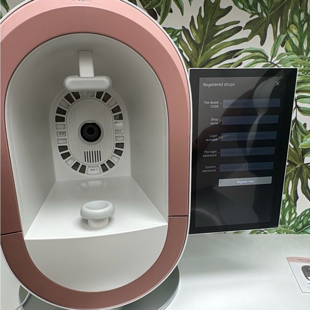 3D Digital AI Smart Facial Skin Analysis Machine,12 Spectral Beauty Salon pink